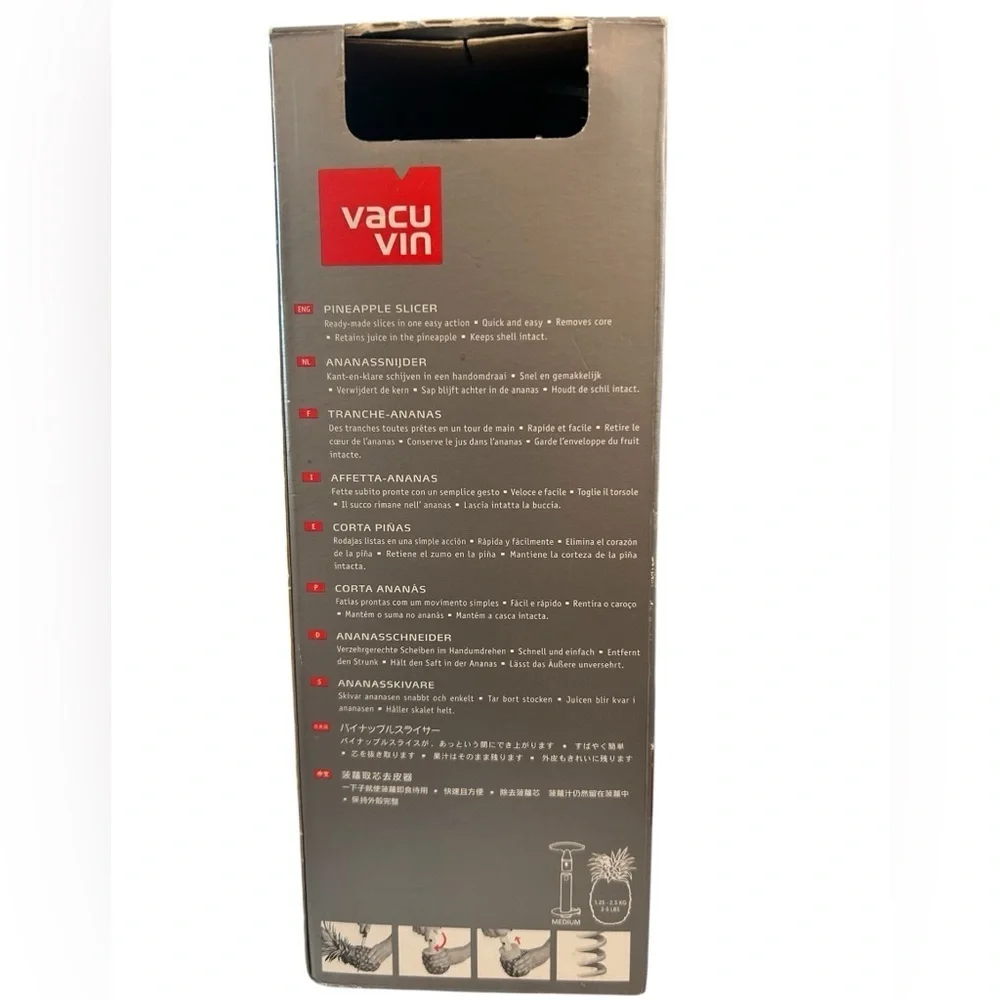 Vacu Vin Stainless Steel Kitchen Pineapple Slicer - NEW‎ in Box